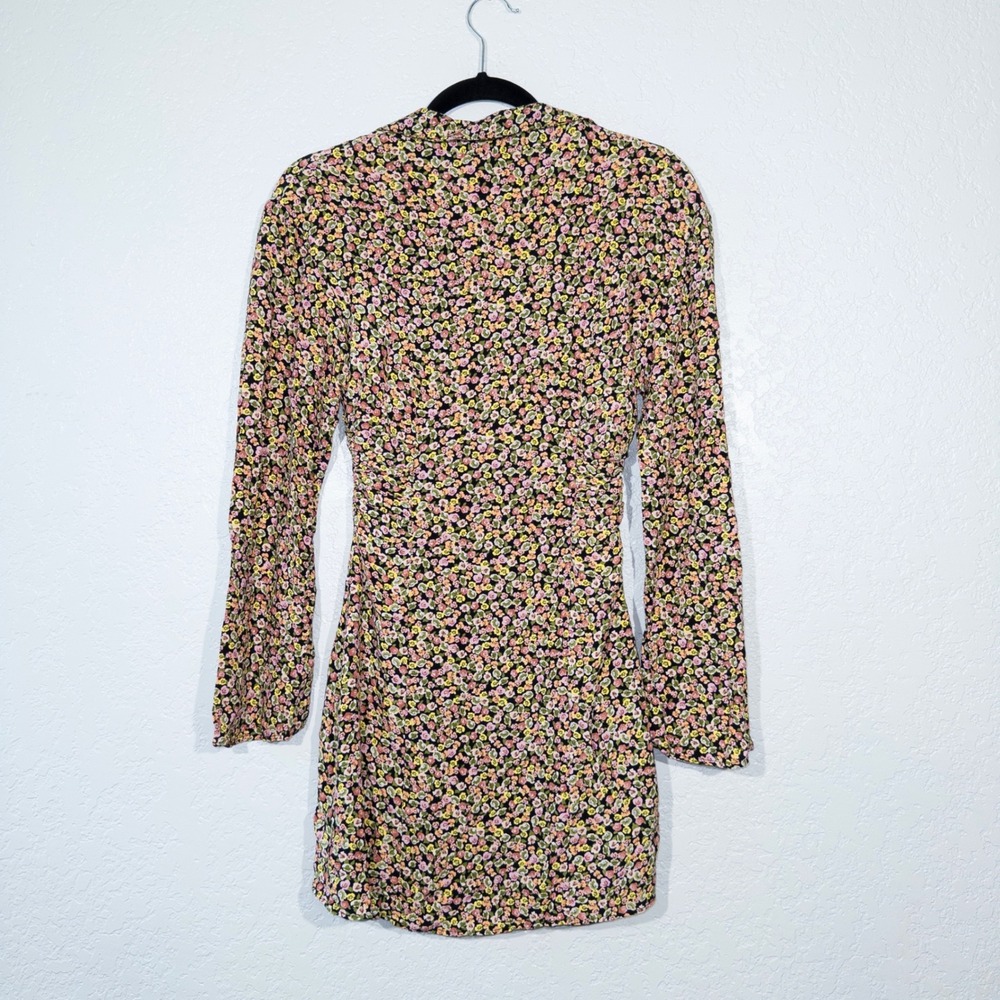 New Zara Liberty Floral Long Sleeve‎ Mini Dress Size XS - Picture 9 of 9